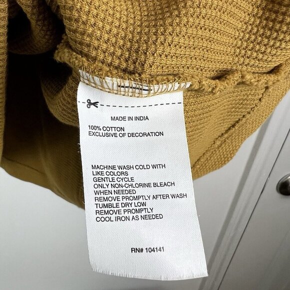 DSG Honey Brown Waffle Knit Long Sleeve Pullover Crewneck Sweatshirt Size XL NWT - Picture 6 of 9